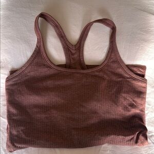 Lululemon Women's Ribbed Tank Top - Brown